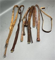 Lot of Leather Rifle Slings