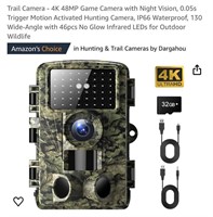 Trail Camera - 4K 48MP Game Camera with Night