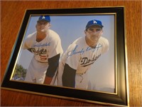 Framed S.Koufax & D.Drysdale 8 x 10 Signed w/COA