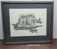 Beautiful Owl Print - Pencil Signed / Numbered