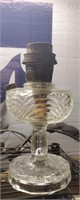 1900 Aladdin Model B Clear Glass Oil Lamp +HW