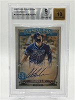 Auston Meadows Autographed Graded Baseball Card