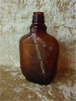 Amber Glass Napolean 1/2 Pint Flask