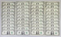 40 1974 One Dollar Bank Notes.