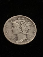 Vintage 1942 Mercury Silver Dime