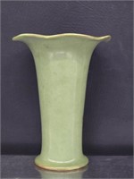 Antique Rookwood Ruffle-Top Sage Green Vase 1924