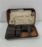 Vintage Men's travel case with Vintage papers
