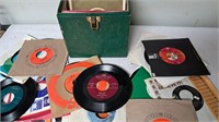 Lot of 45 RPM records with pak