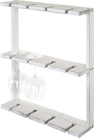 MyGift Wall-Mounted Stemware Rack, 12-Hold