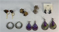 (7) PAIRS OF PIERCED EARRINGS