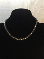 Sterling and Simulated Pearl Necklace