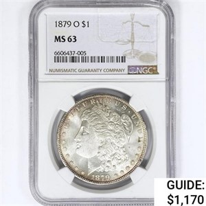 1879-O Morgan Silver Dollar NGC MS63