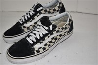 Van's Checkerboard Black White Shoes Size 9