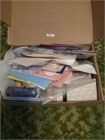 Box of unused greeting cards