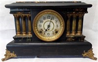 Seth Thomas Black Adamantine Mantle Clock