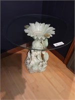 Glass top Flower Fairy Pedestal Table