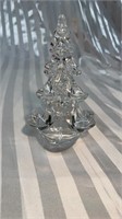 Solid Clear Heavy Art Glass Christmas Tree.