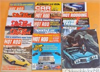 Assorted vintage car magazines
