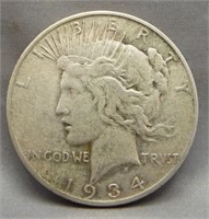 1934-S Peace Silver Dollar.