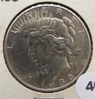 1935 Peace Silver Dollar.