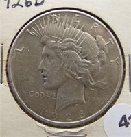 1926-D Peace Silver Dollar.