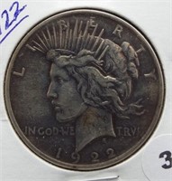 1922 Peace Silver Dollar.