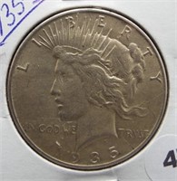 1935-S Peace Silver Dollar.