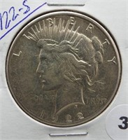 1922-S Peace Silver Dollar.