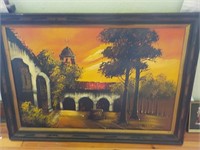 Painting on canvas, signed Brent 41x28"