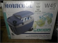 Unused W45 Mobi Cool. 12 volt Portable Cooler w/