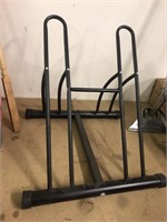 Two stanchion bicycle rack