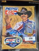 1992 PEPSI 400 RACE PROGRAM, SIGNED, WITH PATCH