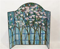 Stain Glass Fireplace Screen