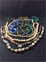 Quality Stone Beads--10 Necklaces & 1 Bracelet