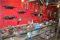 Tool Bench Assort. Tools on Wall & Bench