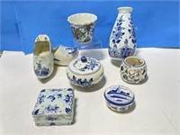 Tray Of Mostly Delft Pottery