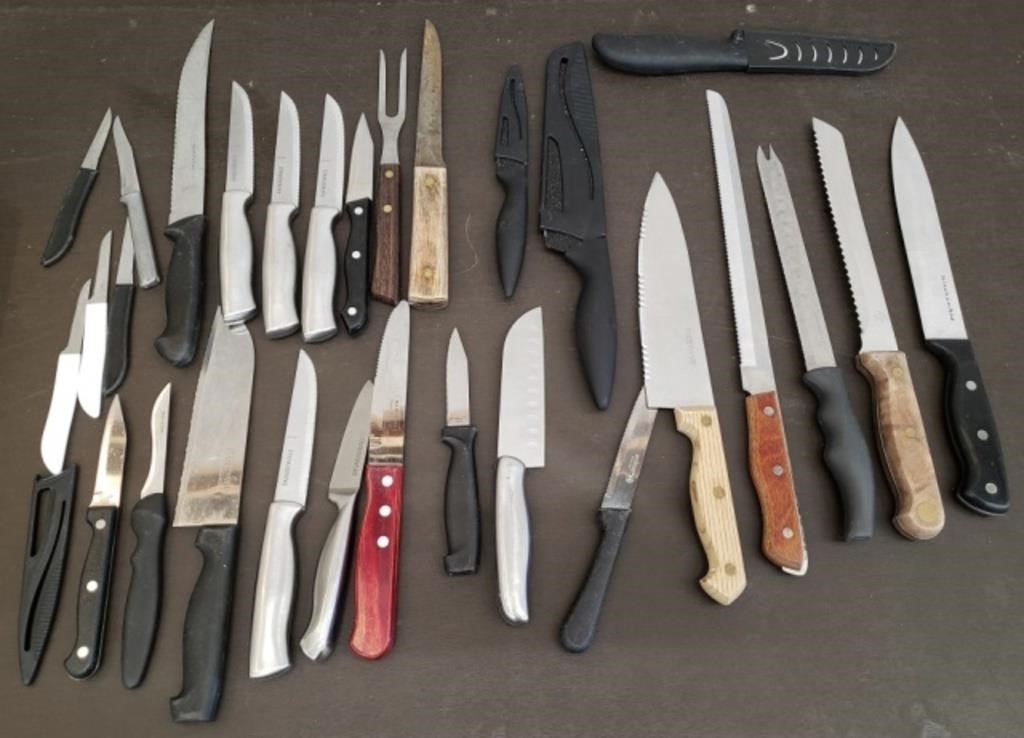 Lot of Assorted Kitchen & Steak Knives