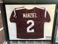 JOHNNY MANZIEL AUTOGRAPHED JERSEY IN FRAME