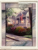 Thomas Kinkade Stained Glass Panel for Wall Clock