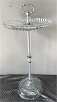 59-ANTIQUE GLASS STAND WITH HANDLE