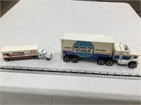 2 toy semi trucks