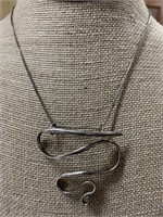 Sterling Silver Artisan-Made Amorphic Necklace