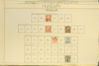 Hungary Stamps Used and Mint hinged on old pages,