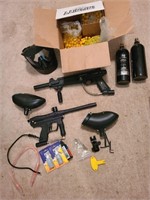 Lot of aeresol Paintball Guns and accessories
