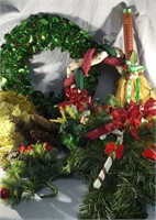 Vintage Christmas Wreaths and Floral Picks