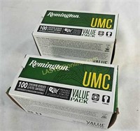 200 Rounds Remington UMC 9mm Luger Ammo