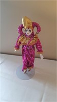 Clown Figurine with Porcelain Face/hand