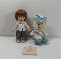 Precious Moments Boy Groom Doll with Girl