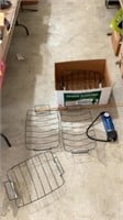 Wire baskets and step on air pump