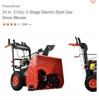 Powersmart 24" 212cc 2 Stage Snowblower